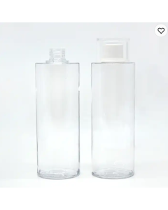 Customized PETG 400ml transparent cylinder toner essence lotion skin care cosmetics empty bottles with screw cap